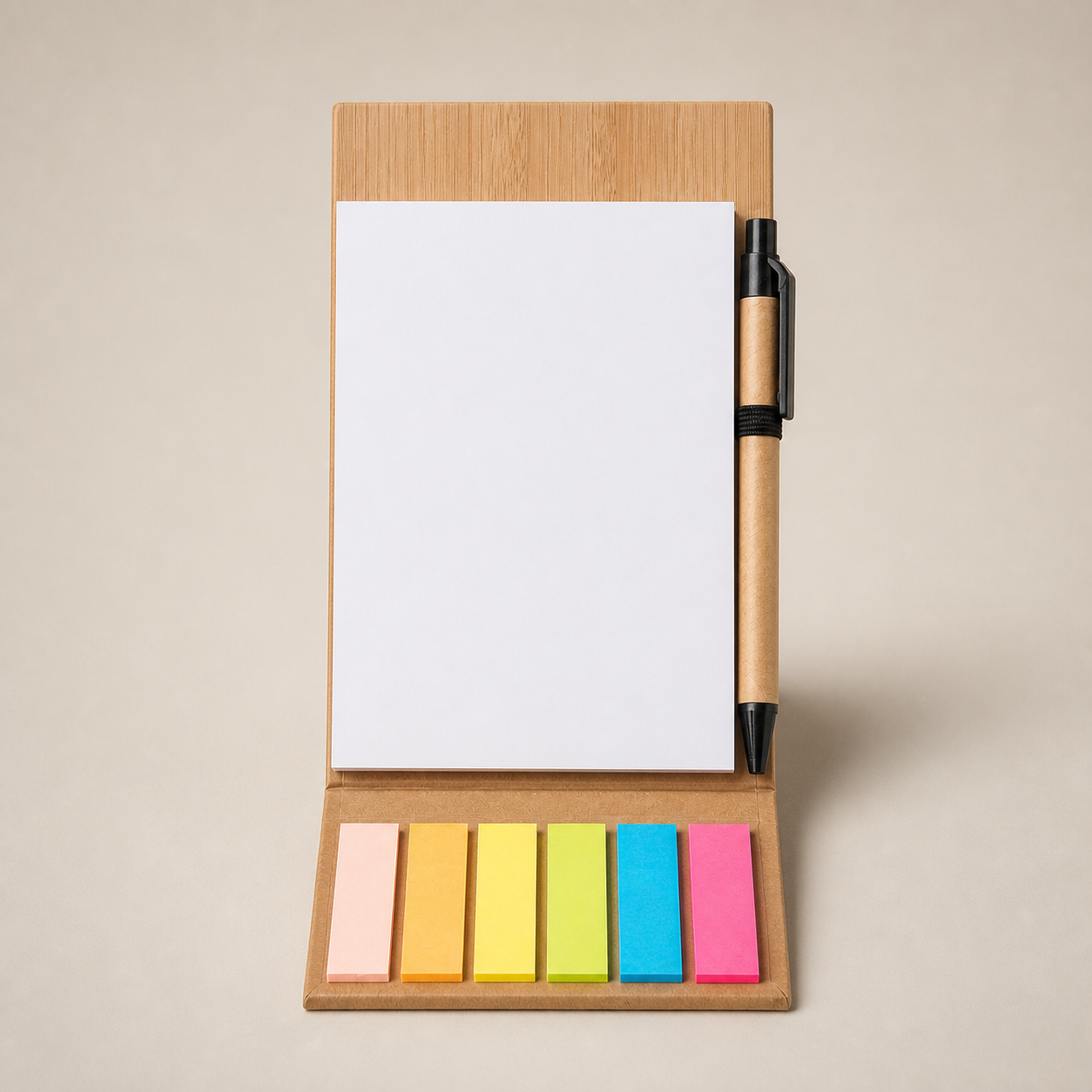Bamboo Desk Jotter With Phone Stand social_centered