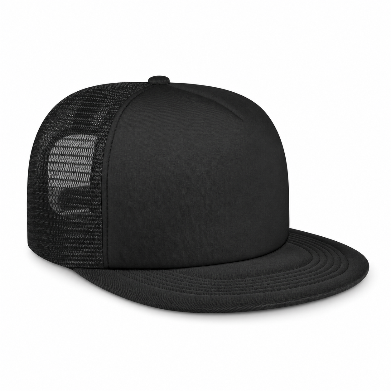 Flat Bill Trucker Cap